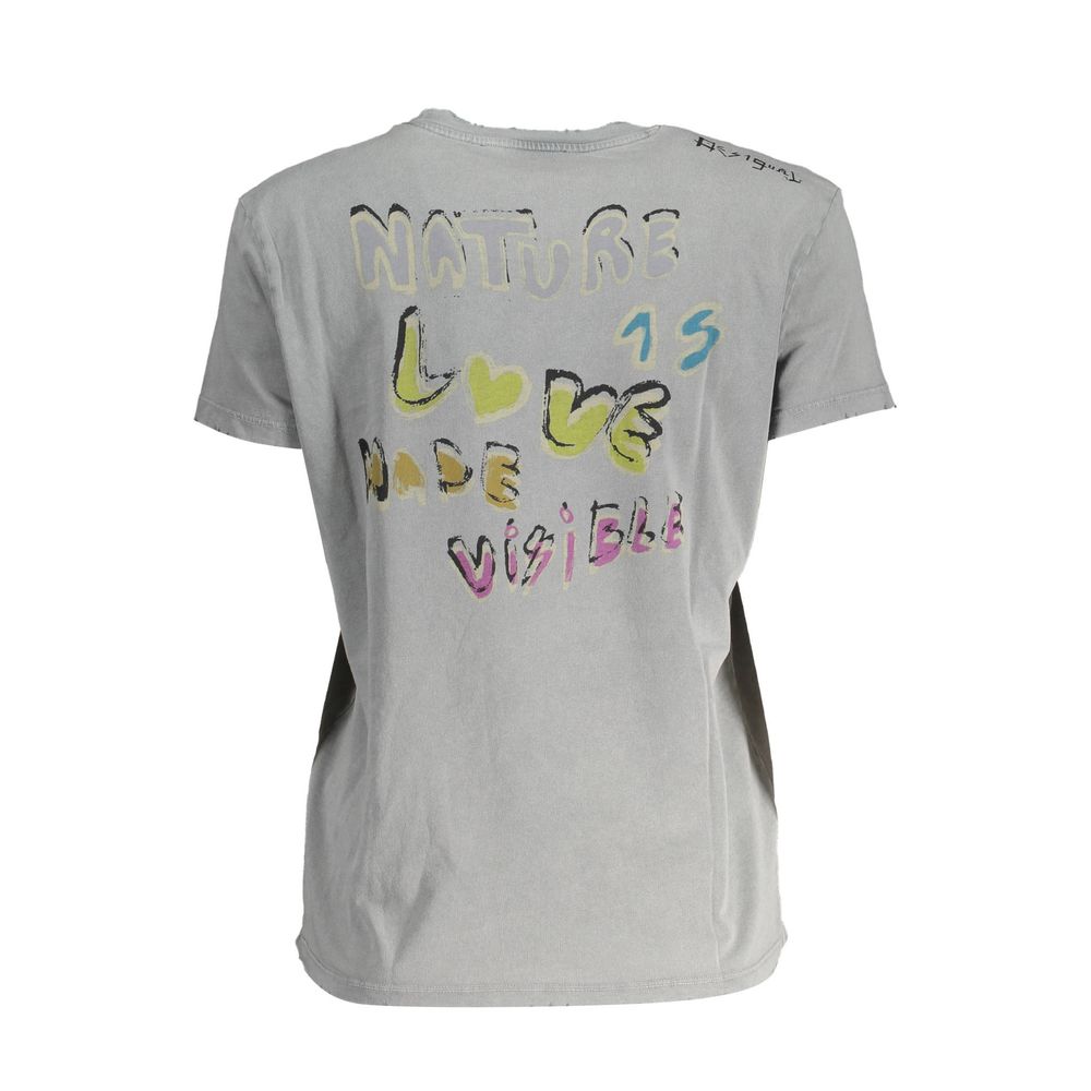 Desigual Grey T-Shirt for Women alternate view