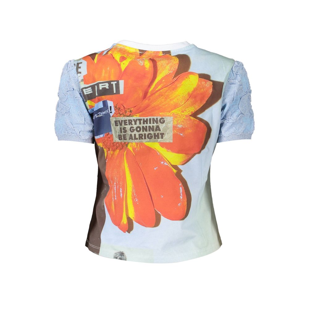 T-shirt en coton Azzurro pour femme Desigual