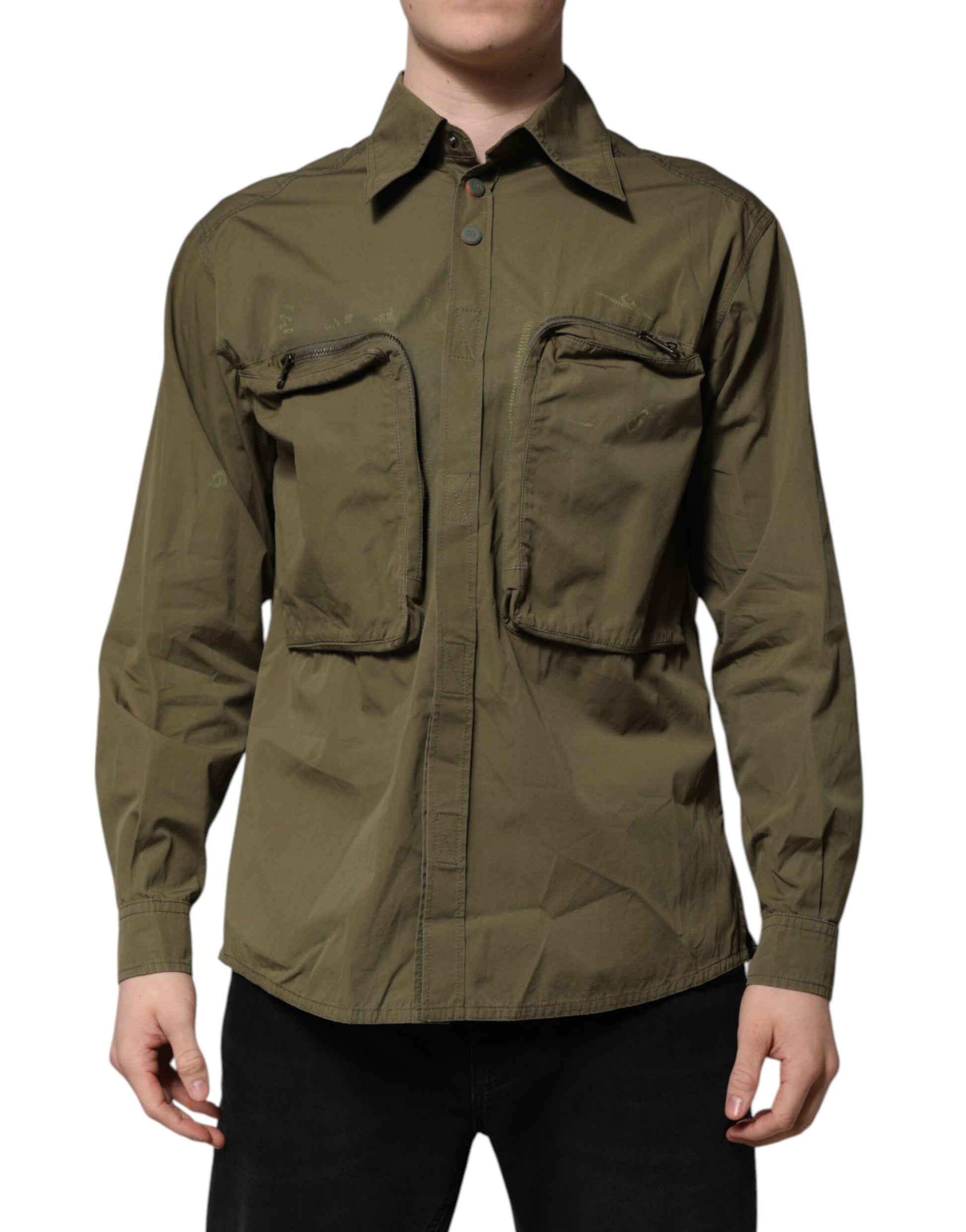 Dolce & Gabbana Green Long Sleeve T-Shirt for Men alternate view