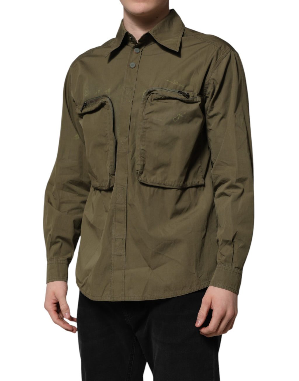 Dolce & Gabbana Green Long Sleeve T-Shirt for Men detail view