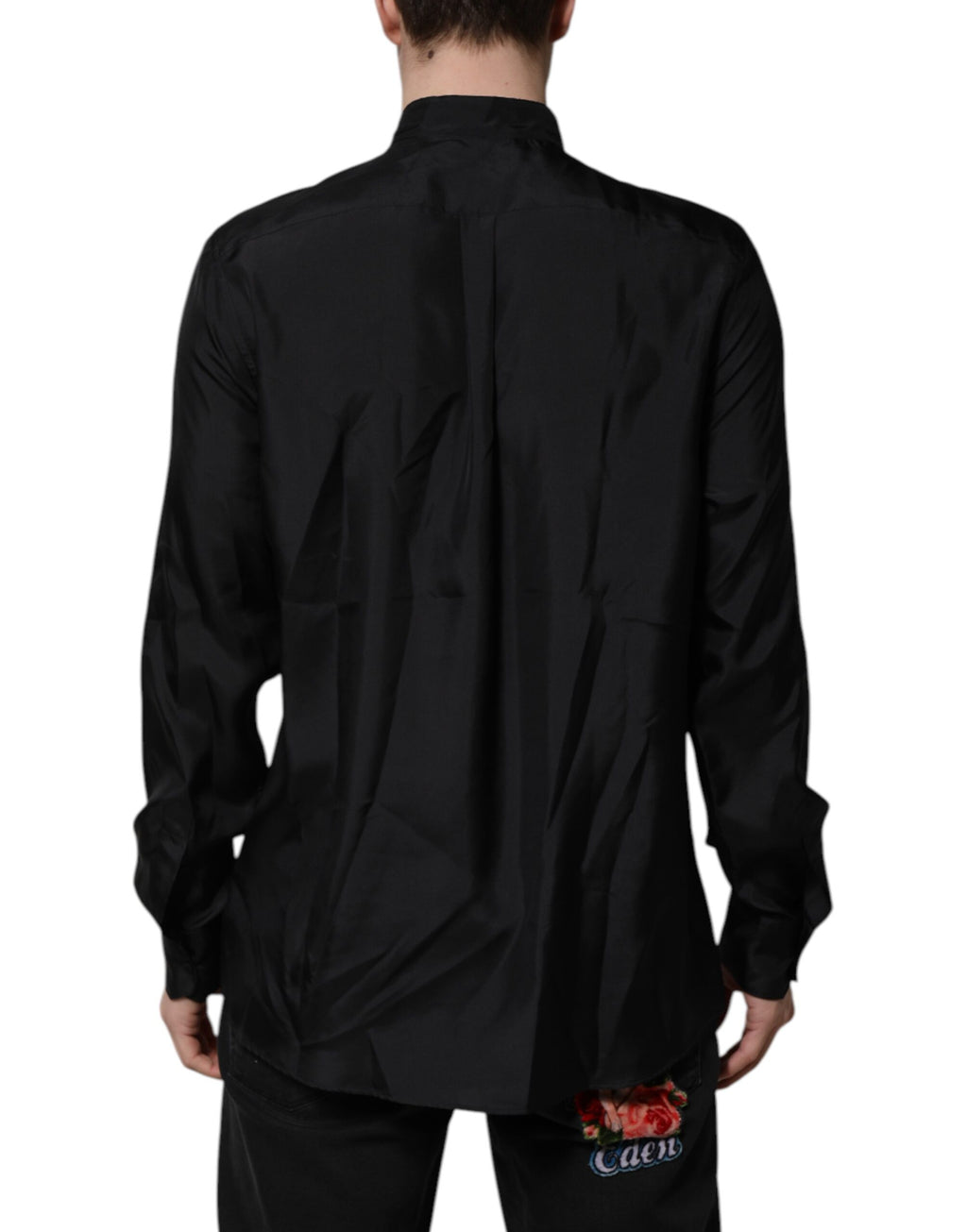 Dolce & Gabbana Blue Dress Shirt for Men side view