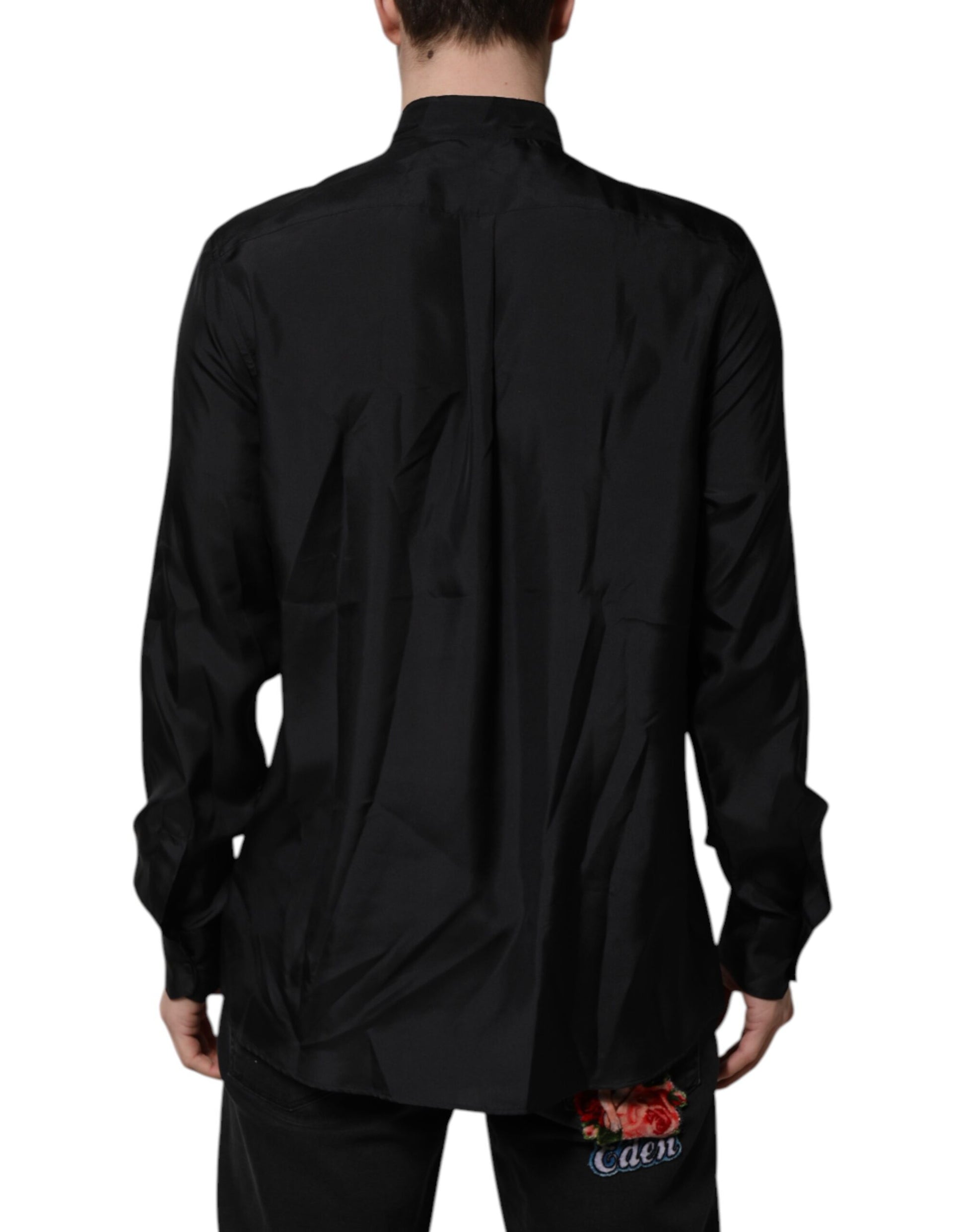 Dolce & Gabbana Blue Dress Shirt for Men side view