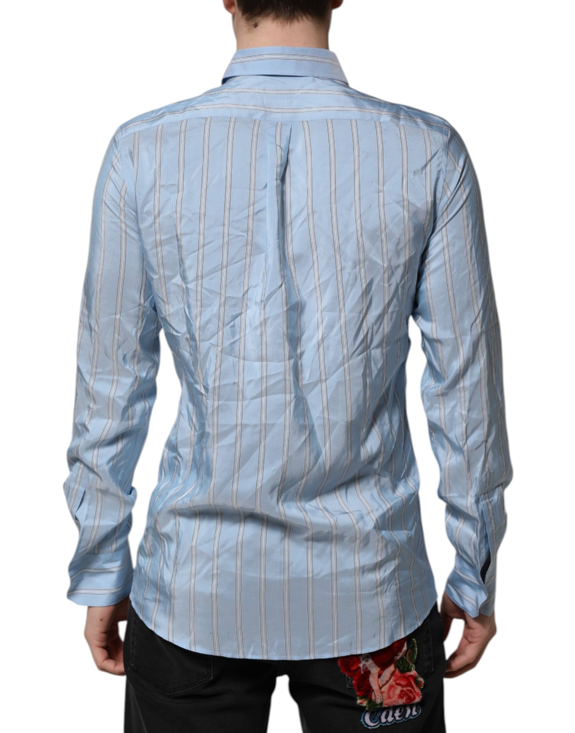 Dolce & Gabbana Blue Shirt for Men side view
