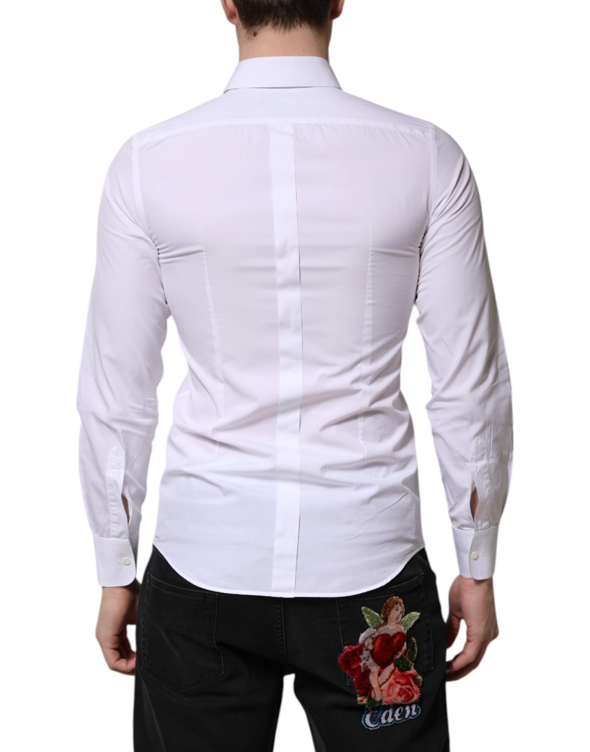 Dolce & Gabbana White Dress Shirt for Men side view