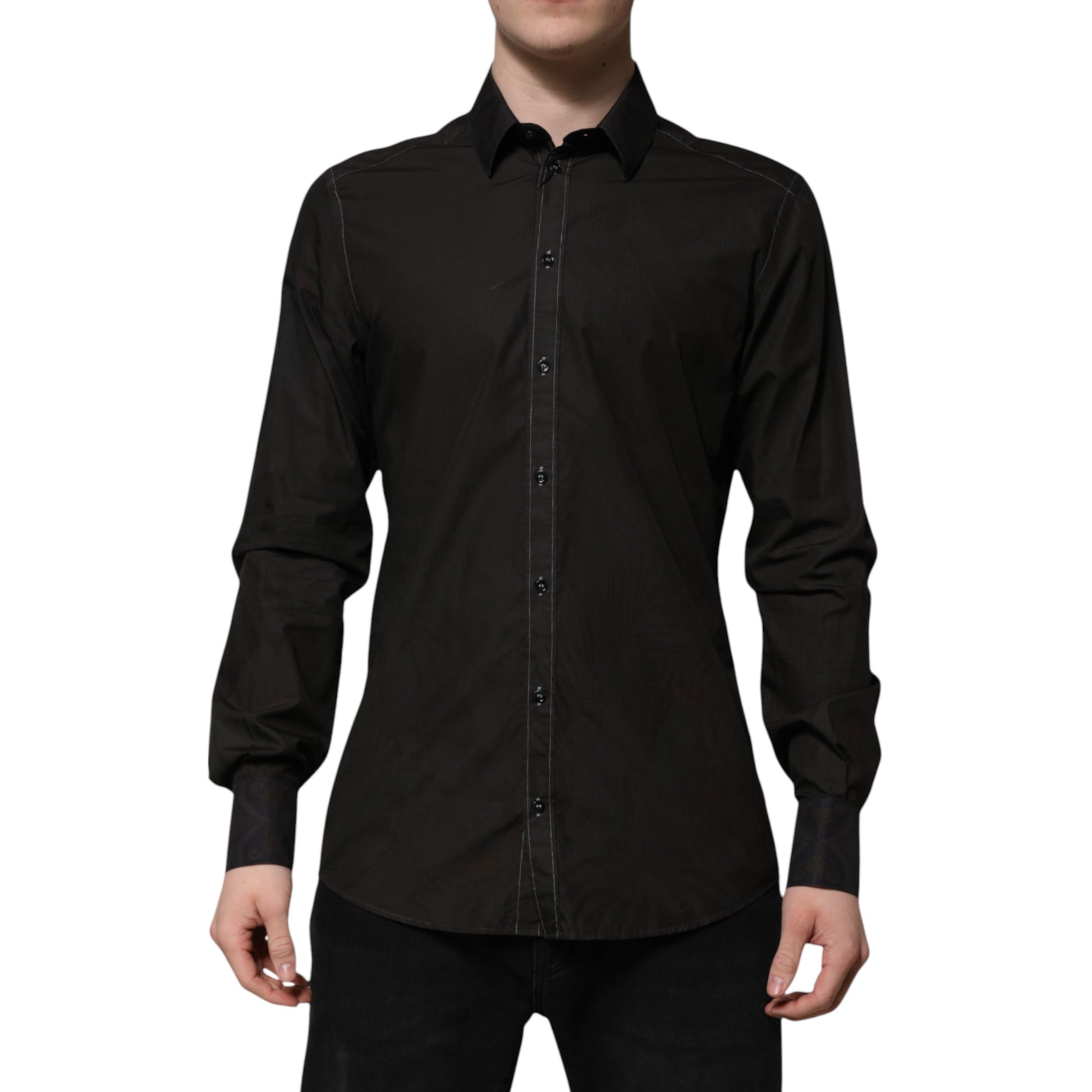 Dolce & Gabbana Black Dress Shirt for Men