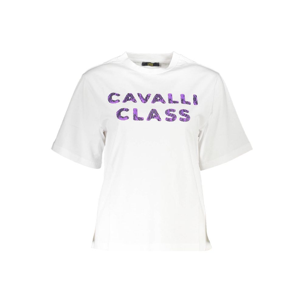 T-shirt en coton blanc Cavalli Class