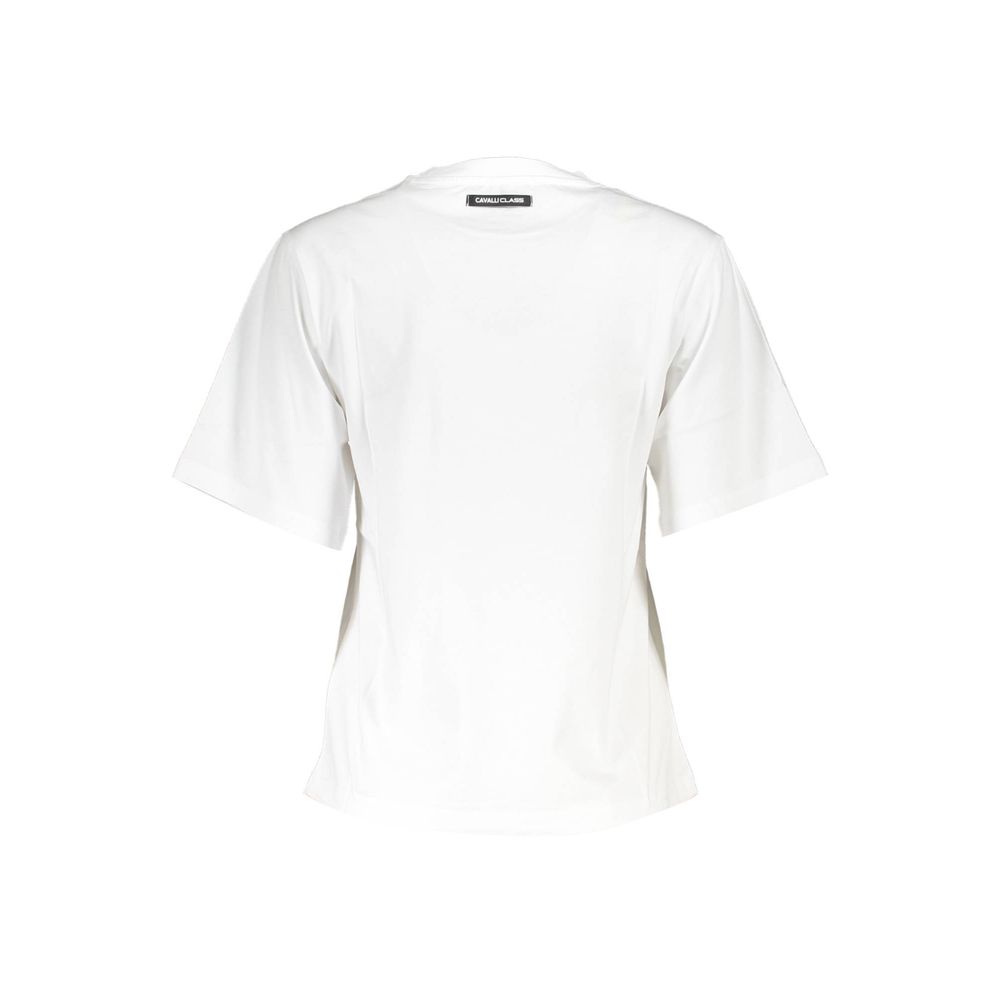 T-shirt en coton blanc Cavalli Class