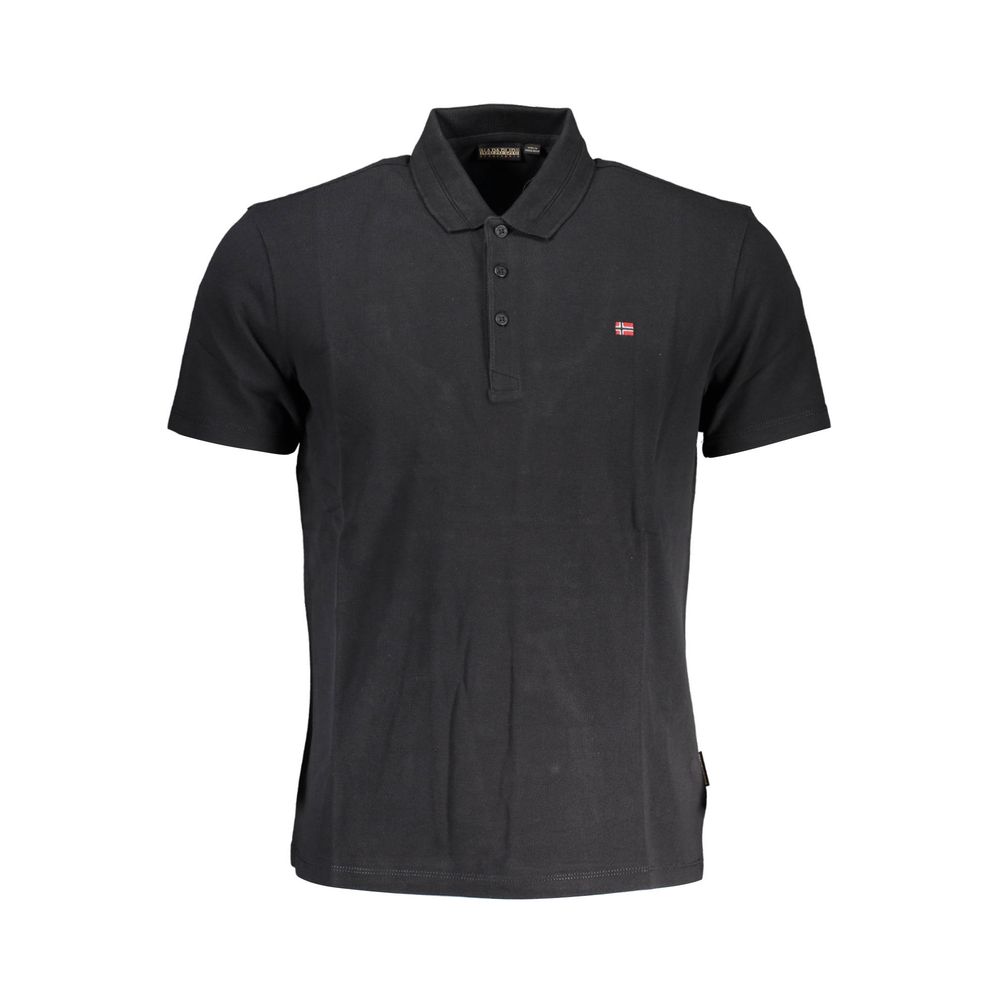 Napapijri Schwarzes Poloshirt aus Baumwolle für Herren