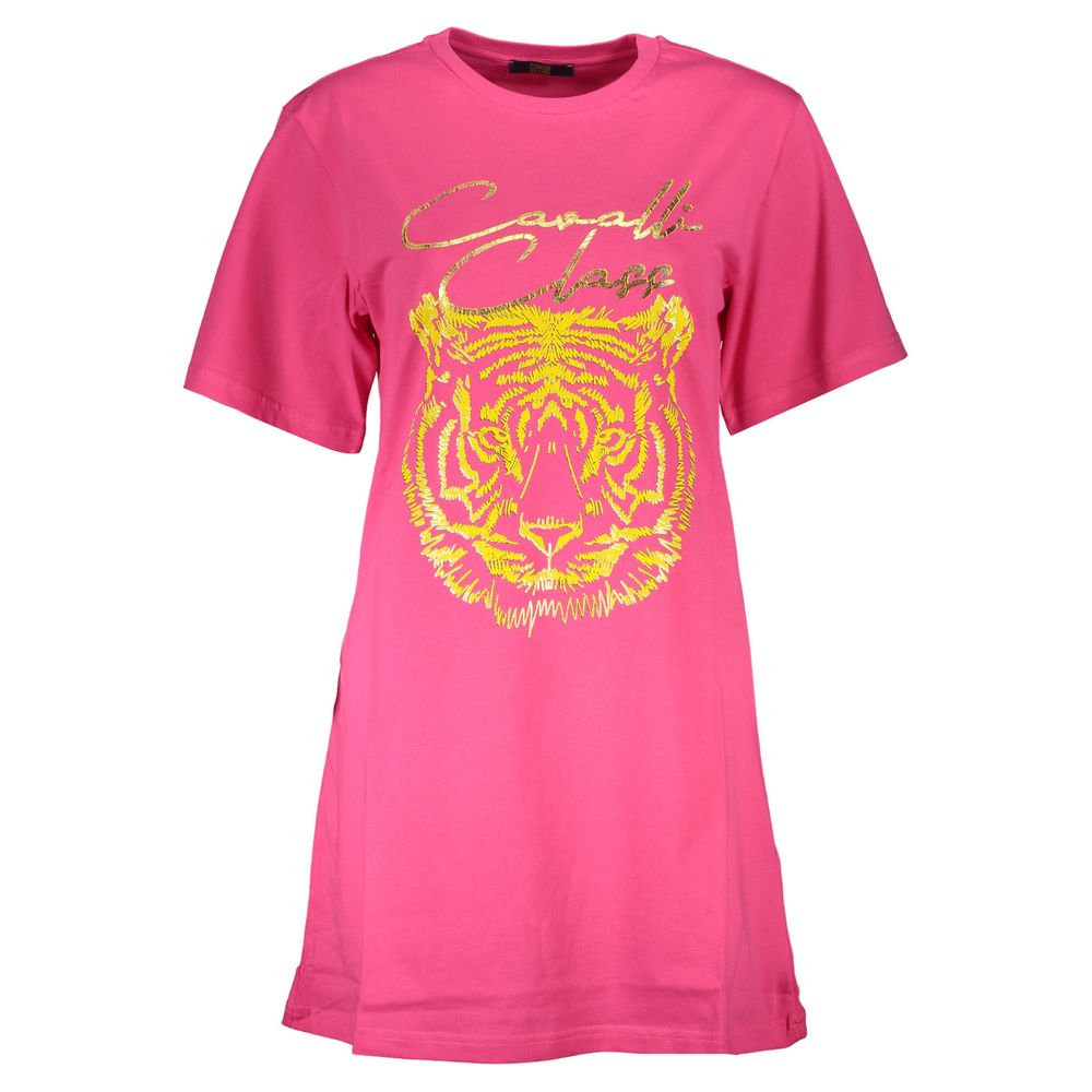 T-shirt en coton pour femme Cavalli Class Rosa