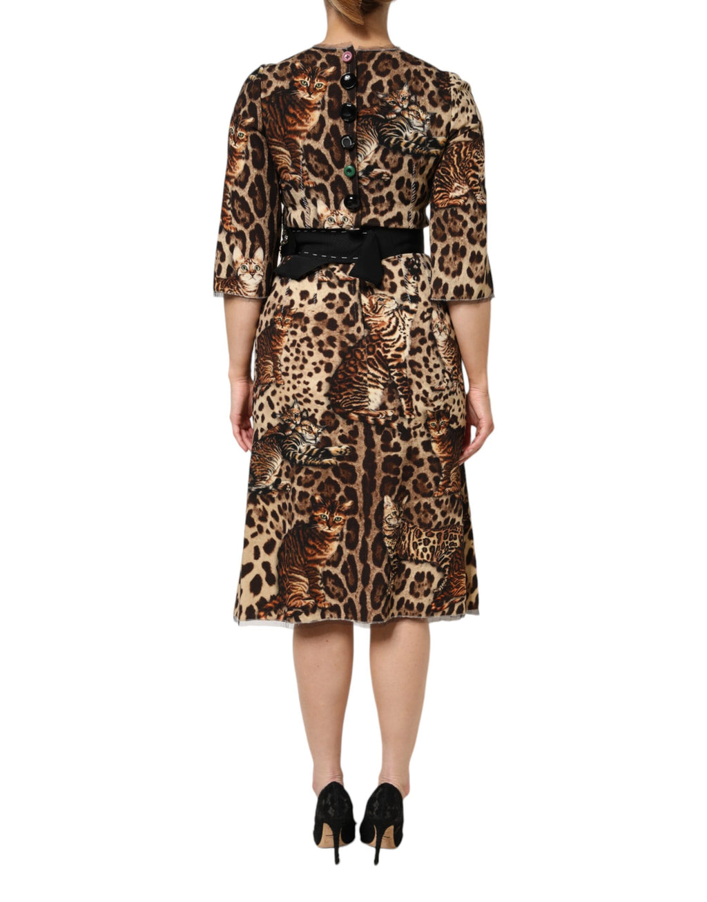 Dolce & Gabbana Brown Midi Dress for Women side view