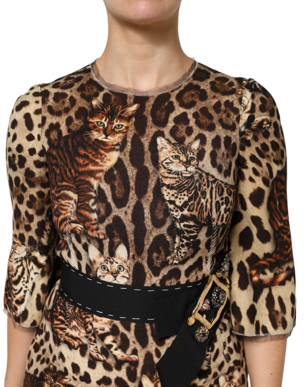 Dolce & Gabbana Brown Midi Dress for Women additional view