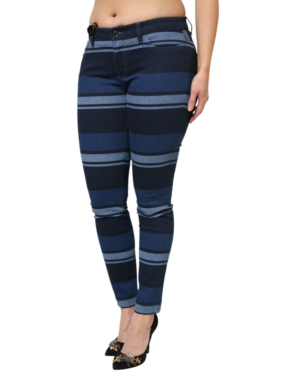 Dolce & Gabbana Blue Skinny Jeans for Women detail view
