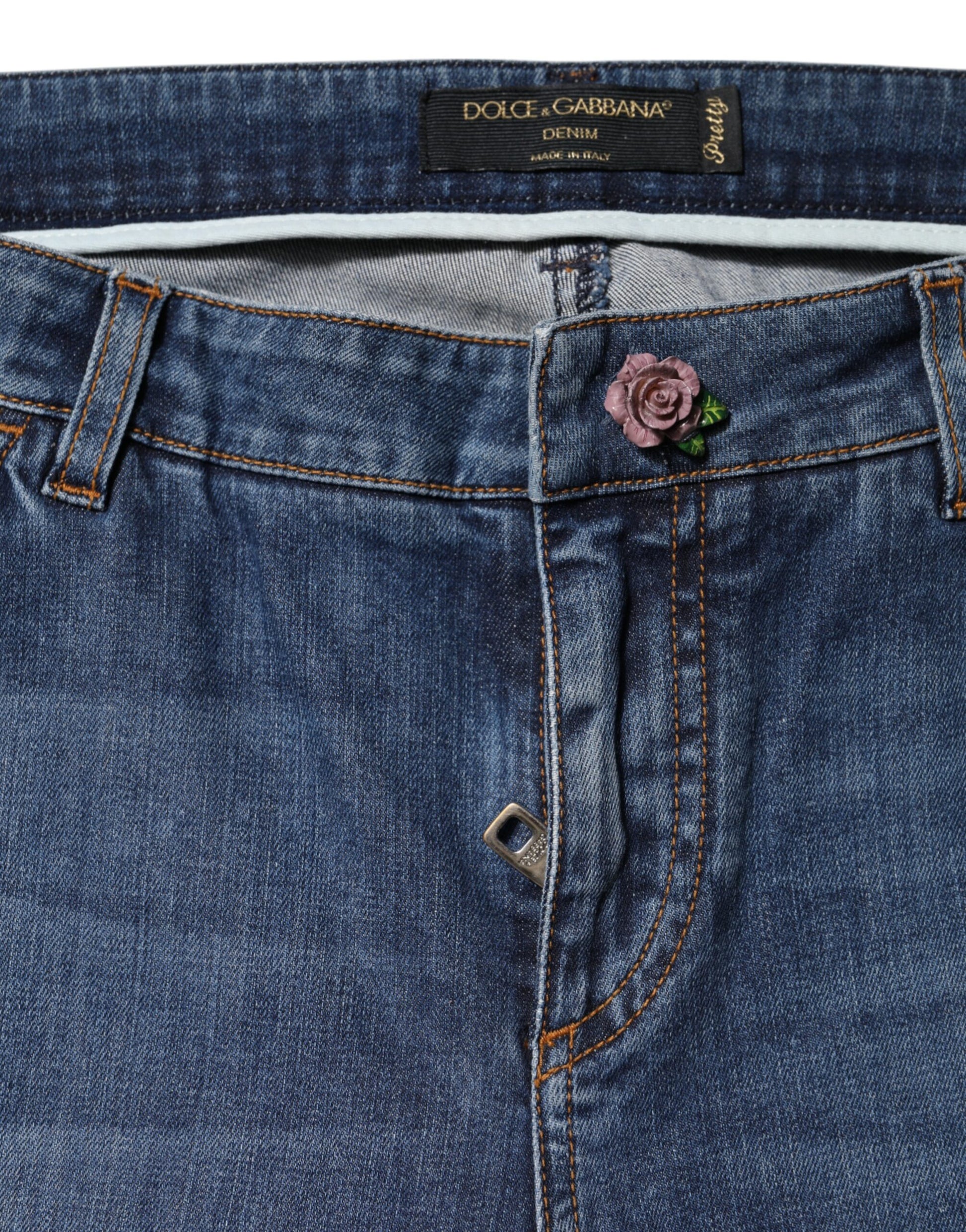 Dolce & Gabbana Blue Skinny Jeans for Women additional view