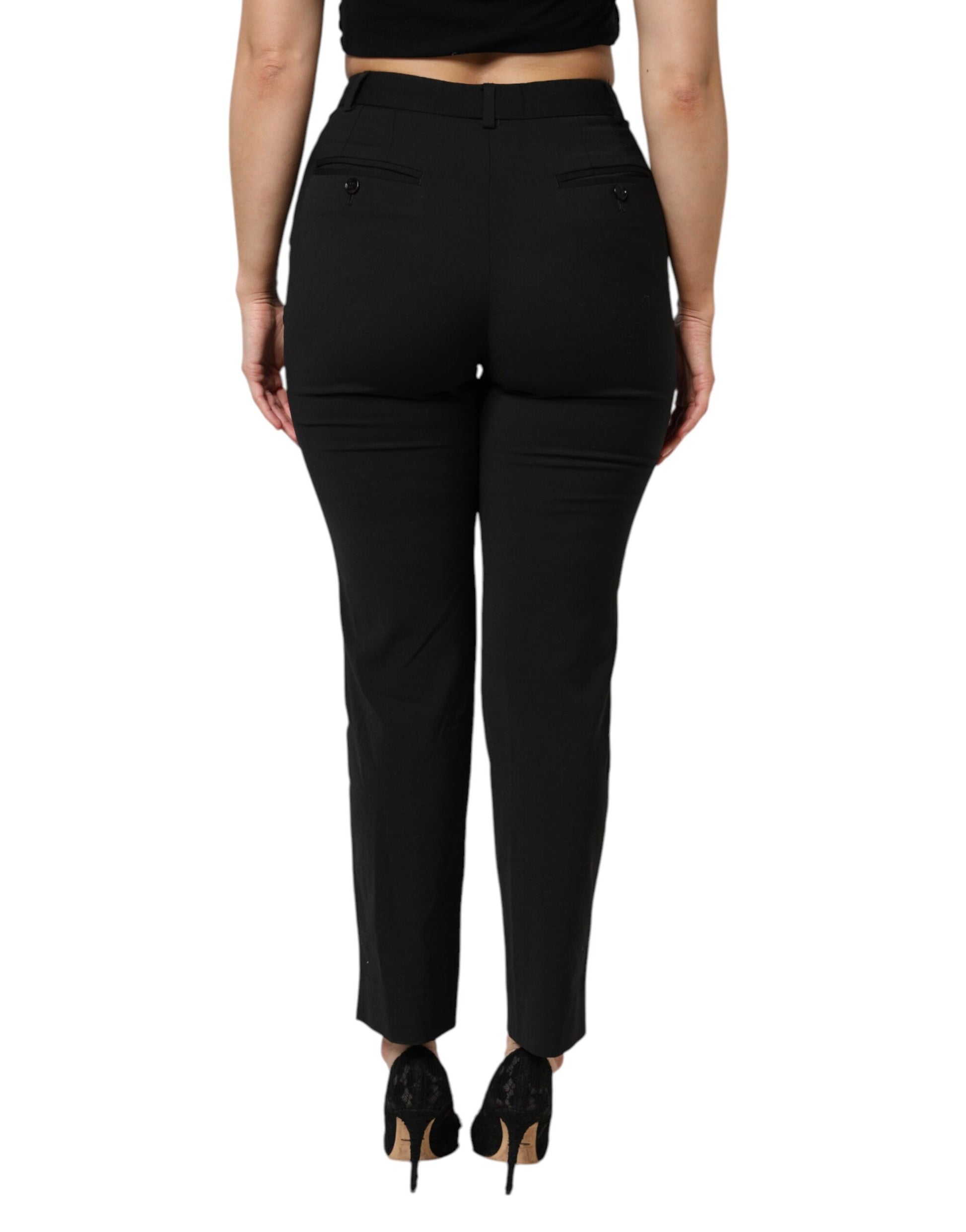 Dolce & Gabbana Black Dress Pants for Women side view