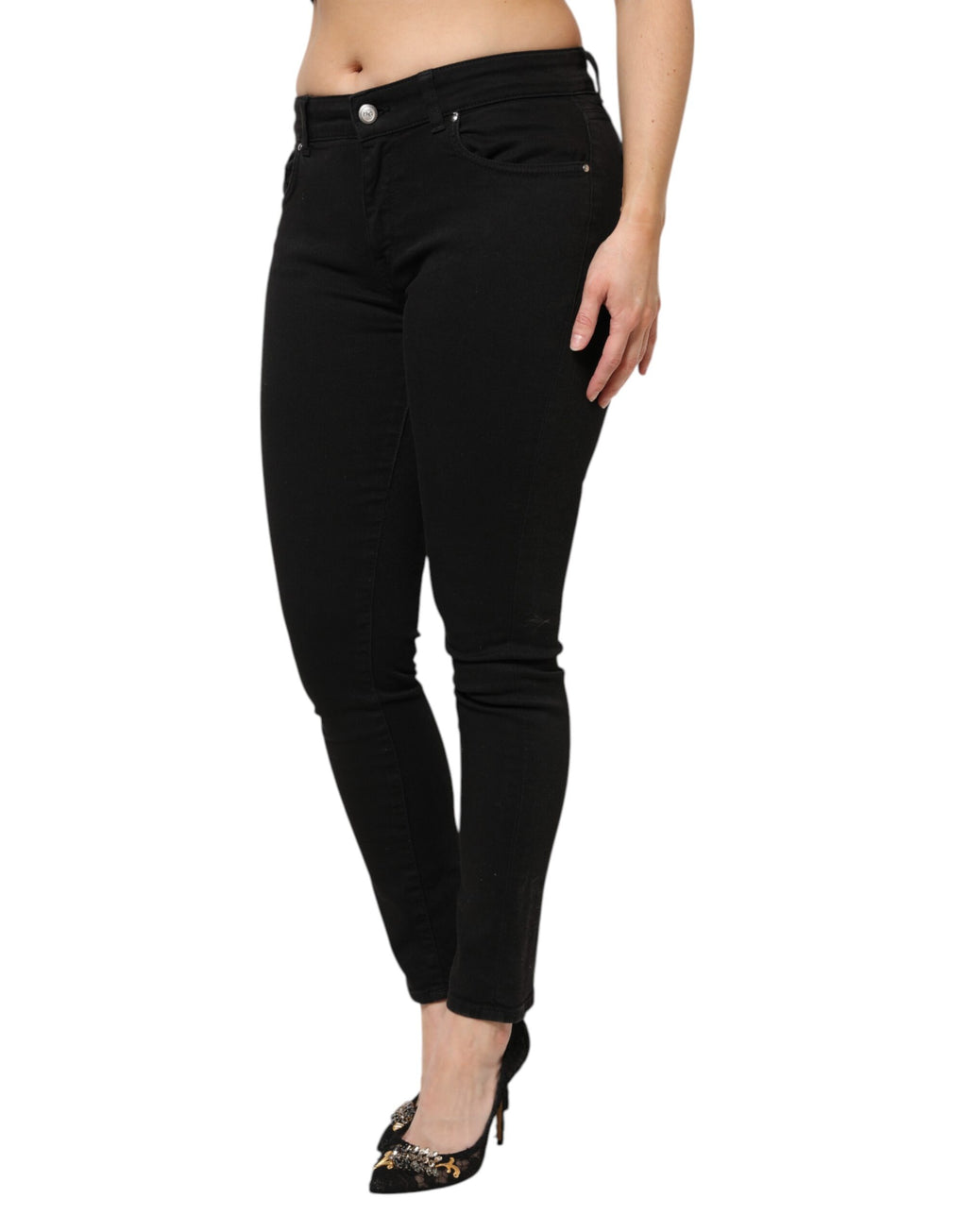 Dolce & Gabbana Black Skinny Jeans for Women detail view