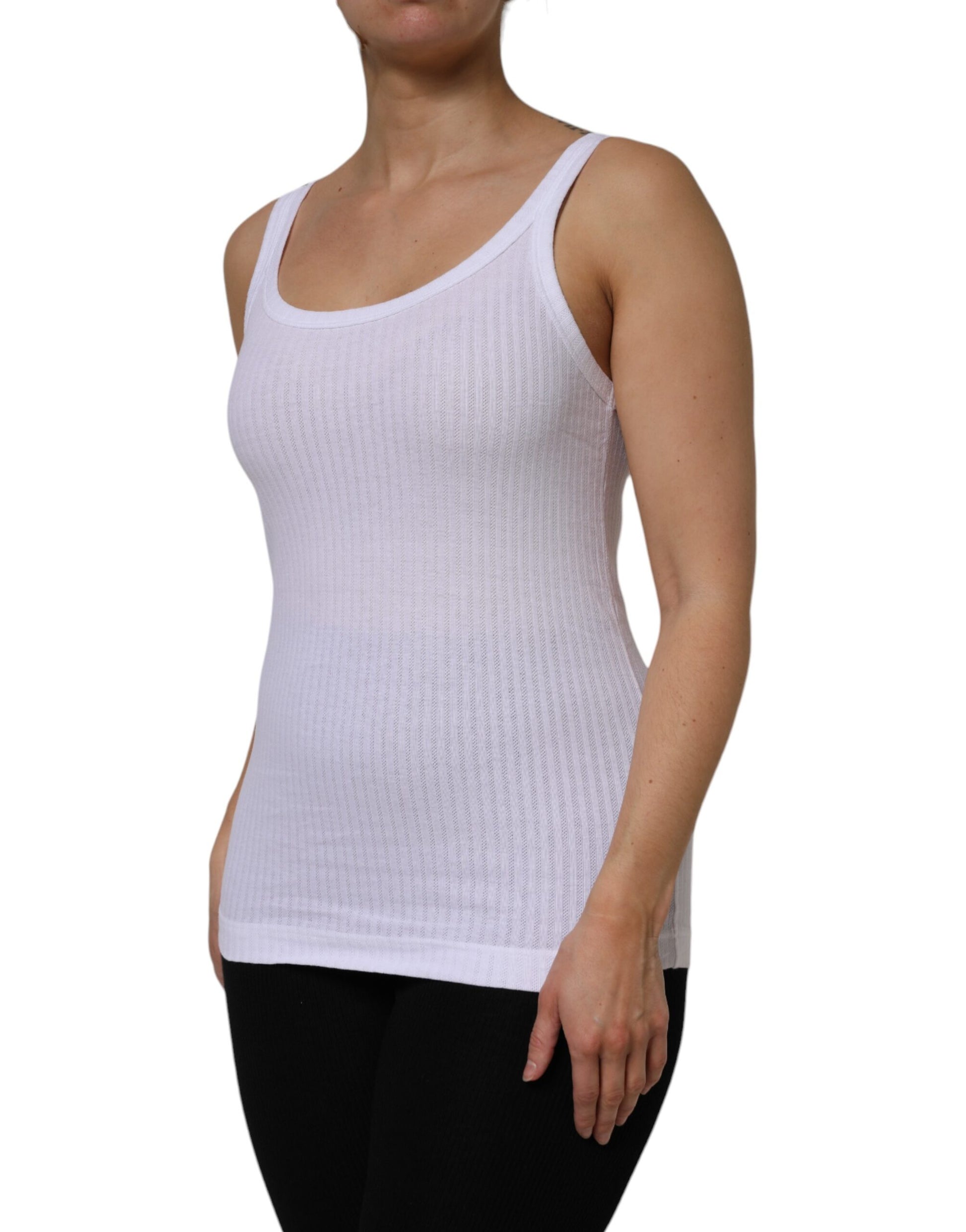 Dolce & Gabbana White Tank Tops T for Women detail view