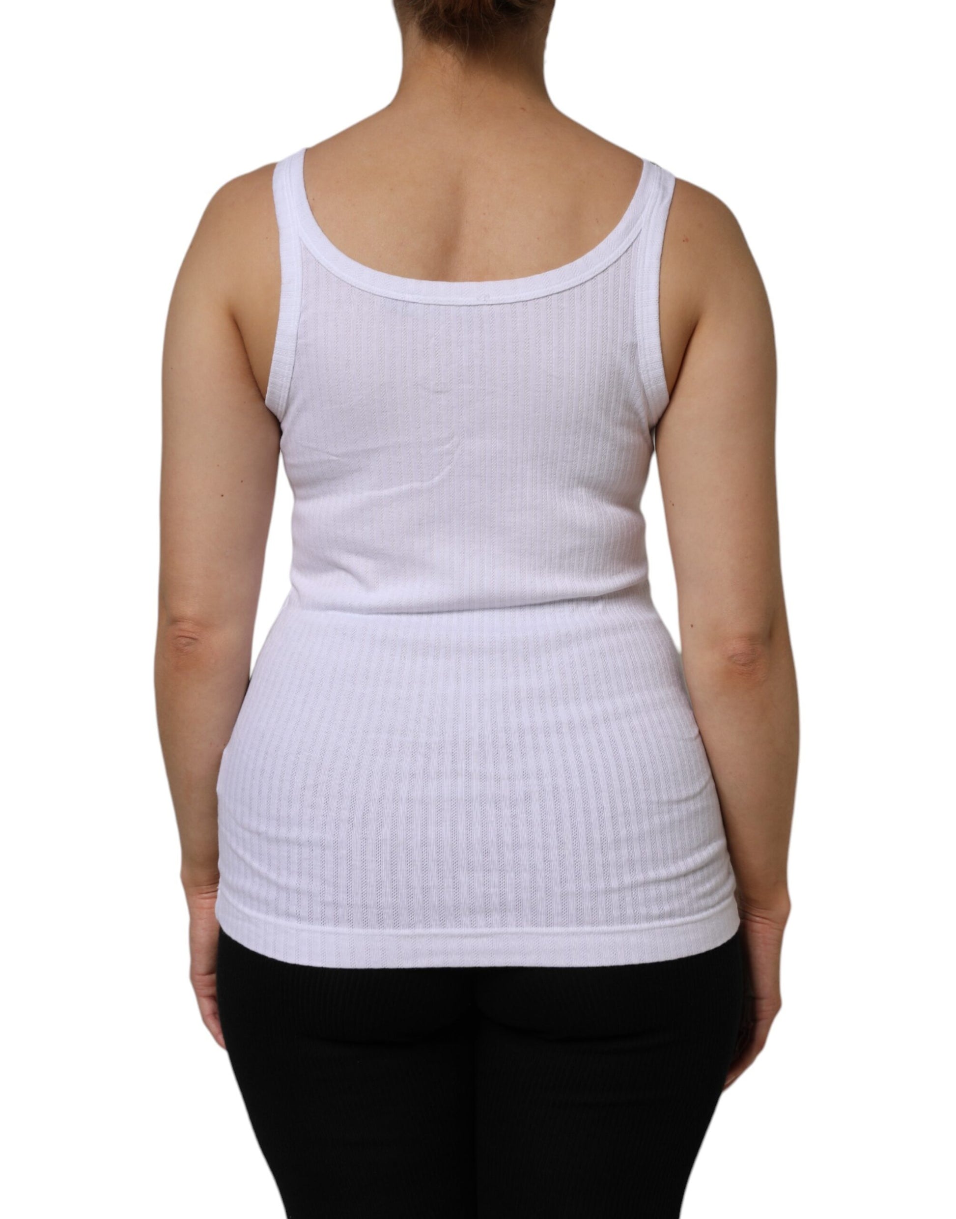 Dolce & Gabbana White Tank Tops T for Women side view