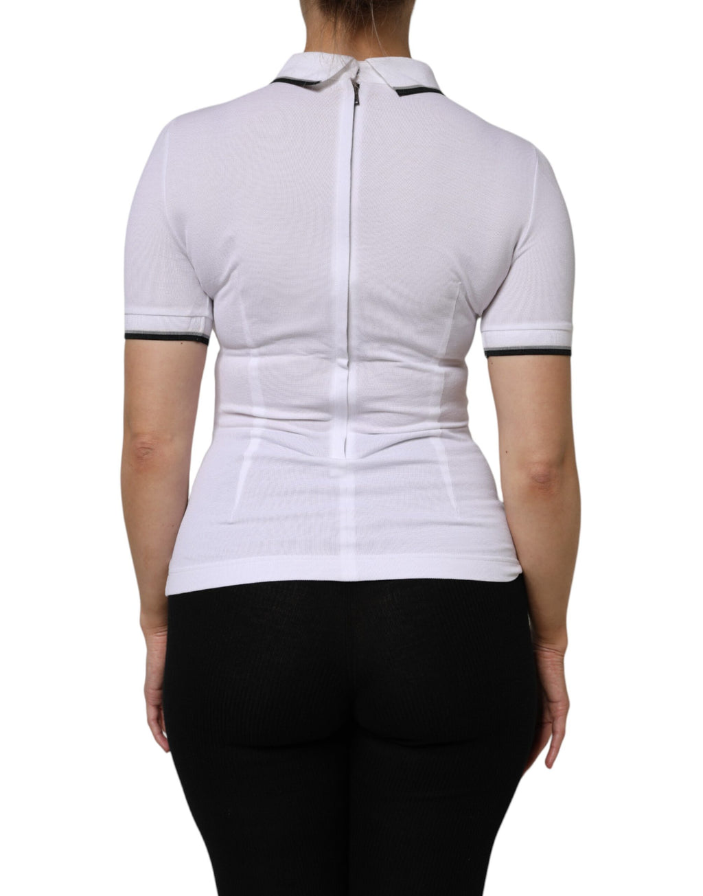 Dolce & Gabbana White Polo Shirt for Women side view