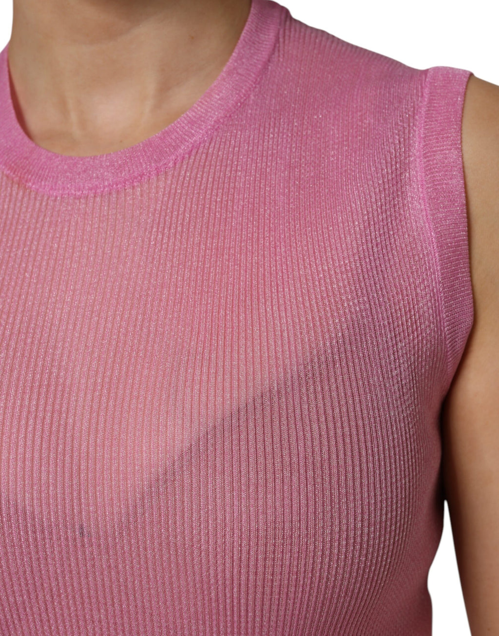 Dolce & Gabbana Pink Sleeveless T-Shirt for Women additional view
