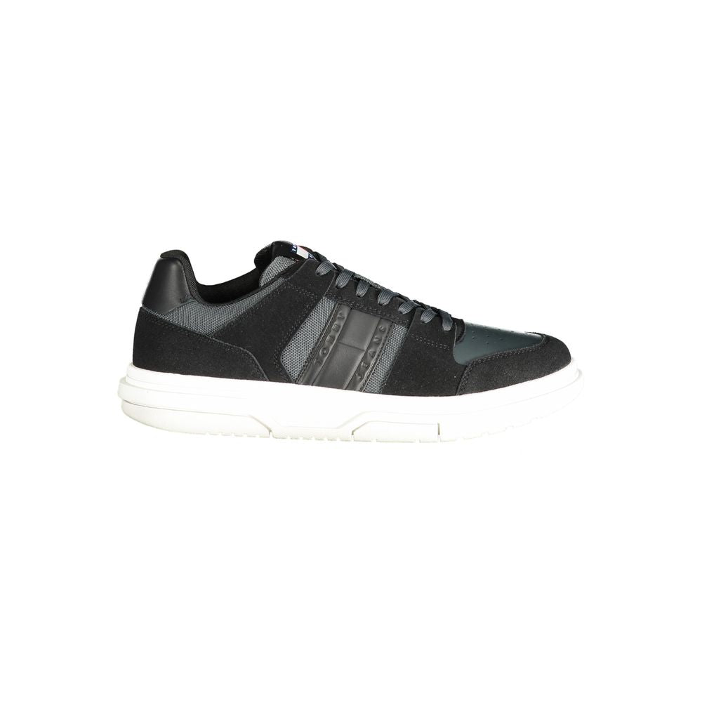 Baskets homme en cuir noir Tommy Hilfiger