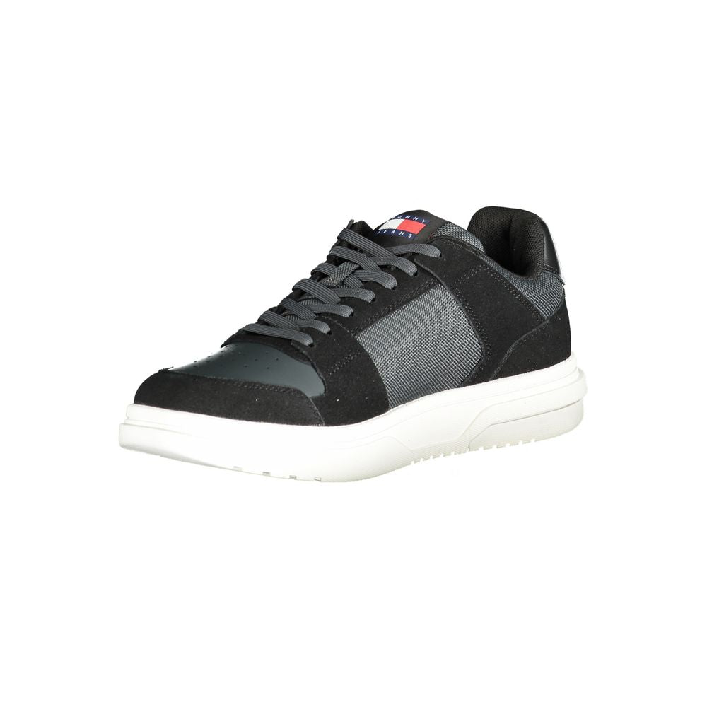 Baskets homme en cuir noir Tommy Hilfiger