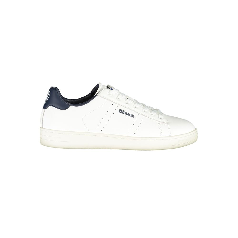 Blauer White Athletic Sneakers for Men