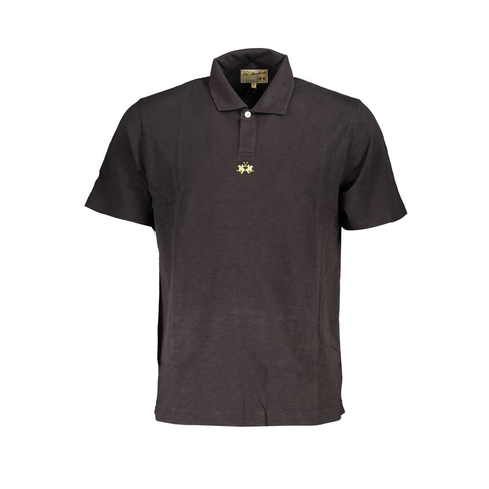 La Martina Black Polo Shirt for Men