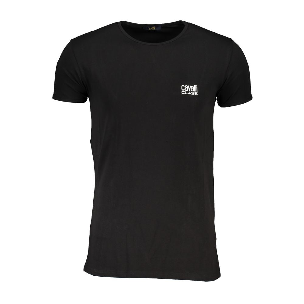 T-shirt en coton noir Cavalli Class pour homme
