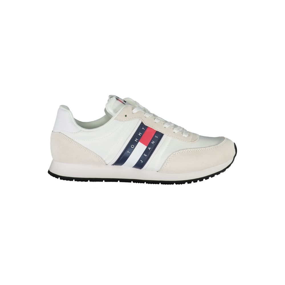 Baskets Tommy Hilfiger en polyester blanc et beige pour homme