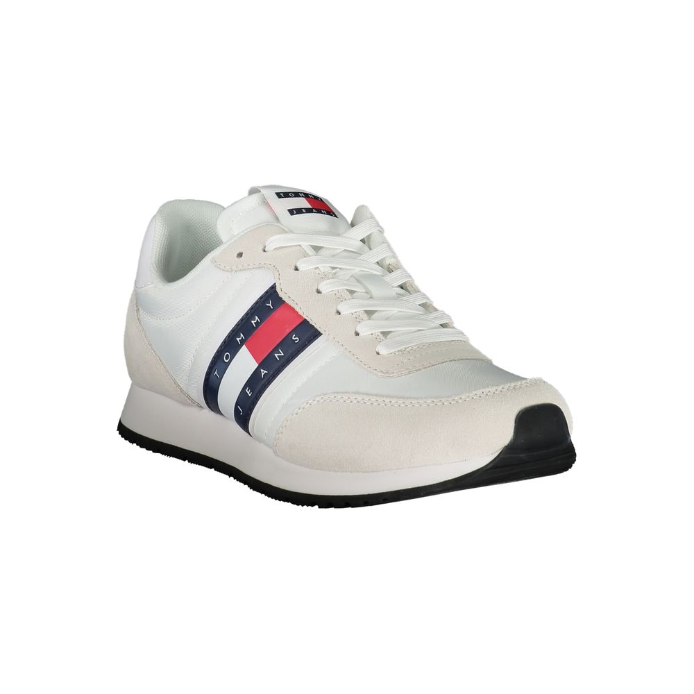 Baskets Tommy Hilfiger en polyester blanc et beige pour homme