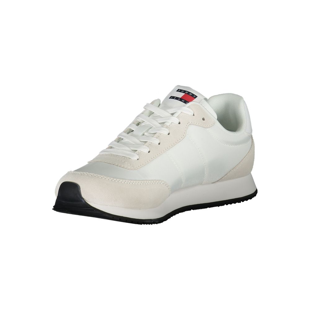 Baskets Tommy Hilfiger en polyester blanc et beige pour homme