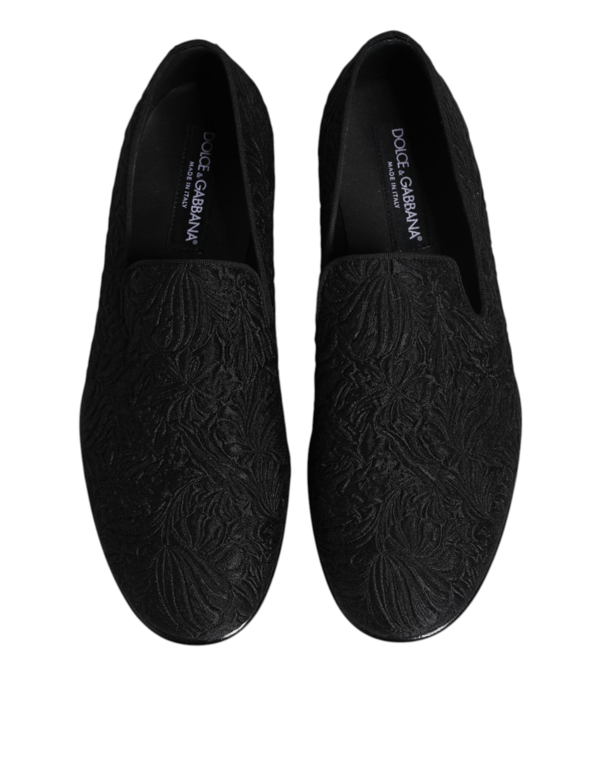 Dolce & Gabbana Black Slip On Loafers for Men detail view