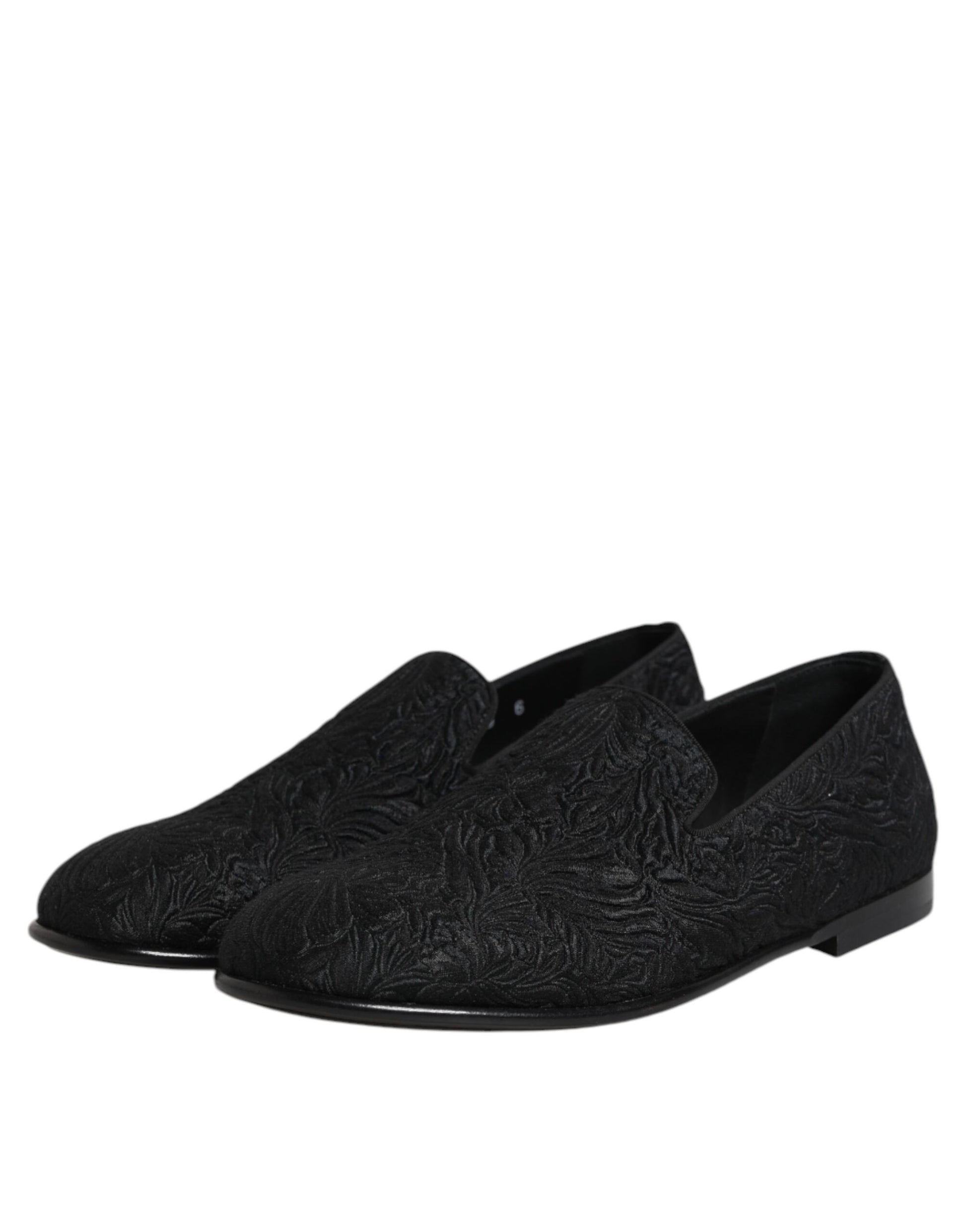 Dolce & Gabbana Black Slip On Loafers for Men side view