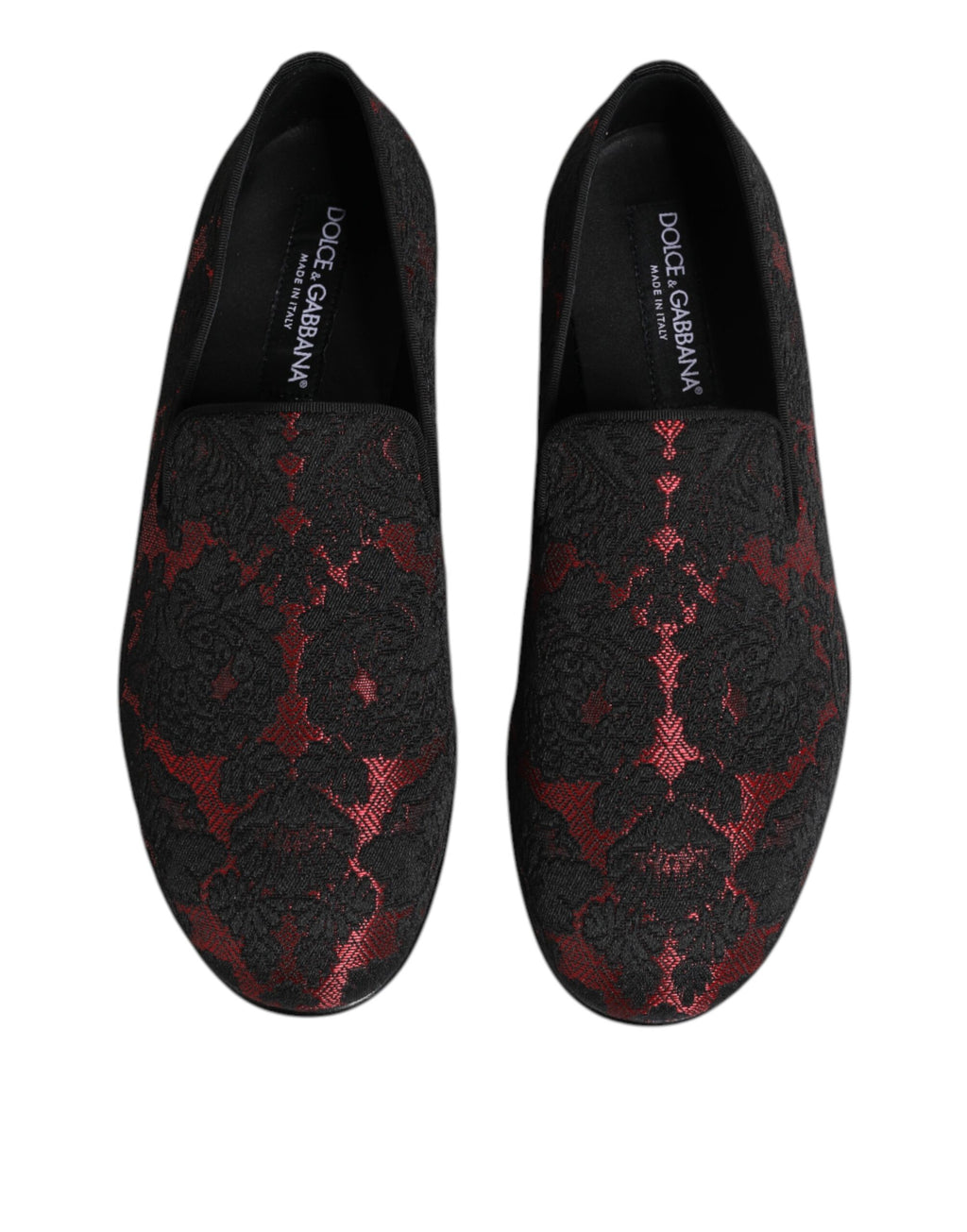 Dolce & Gabbana Red Slip On Loafers for Men detail view