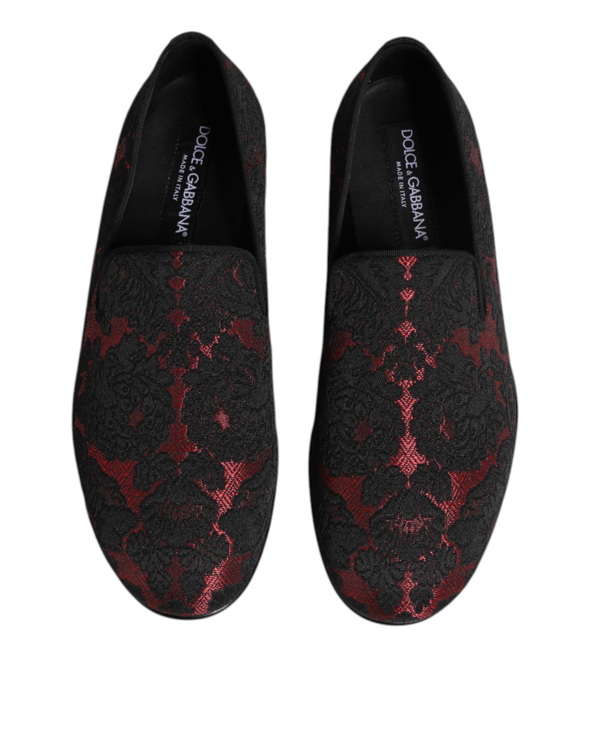 Dolce & Gabbana Red Slip On Loafers for Men detail view