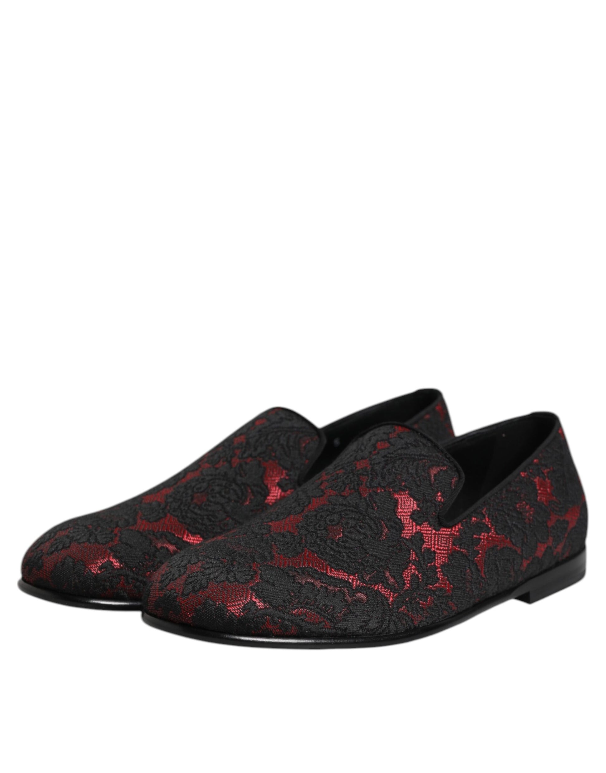 Dolce & Gabbana Red Slip On Loafers for Men side view