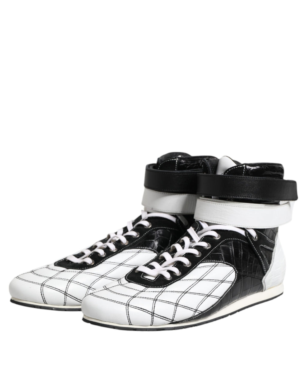 Dolce & Gabbana Black High Tops for Men side view