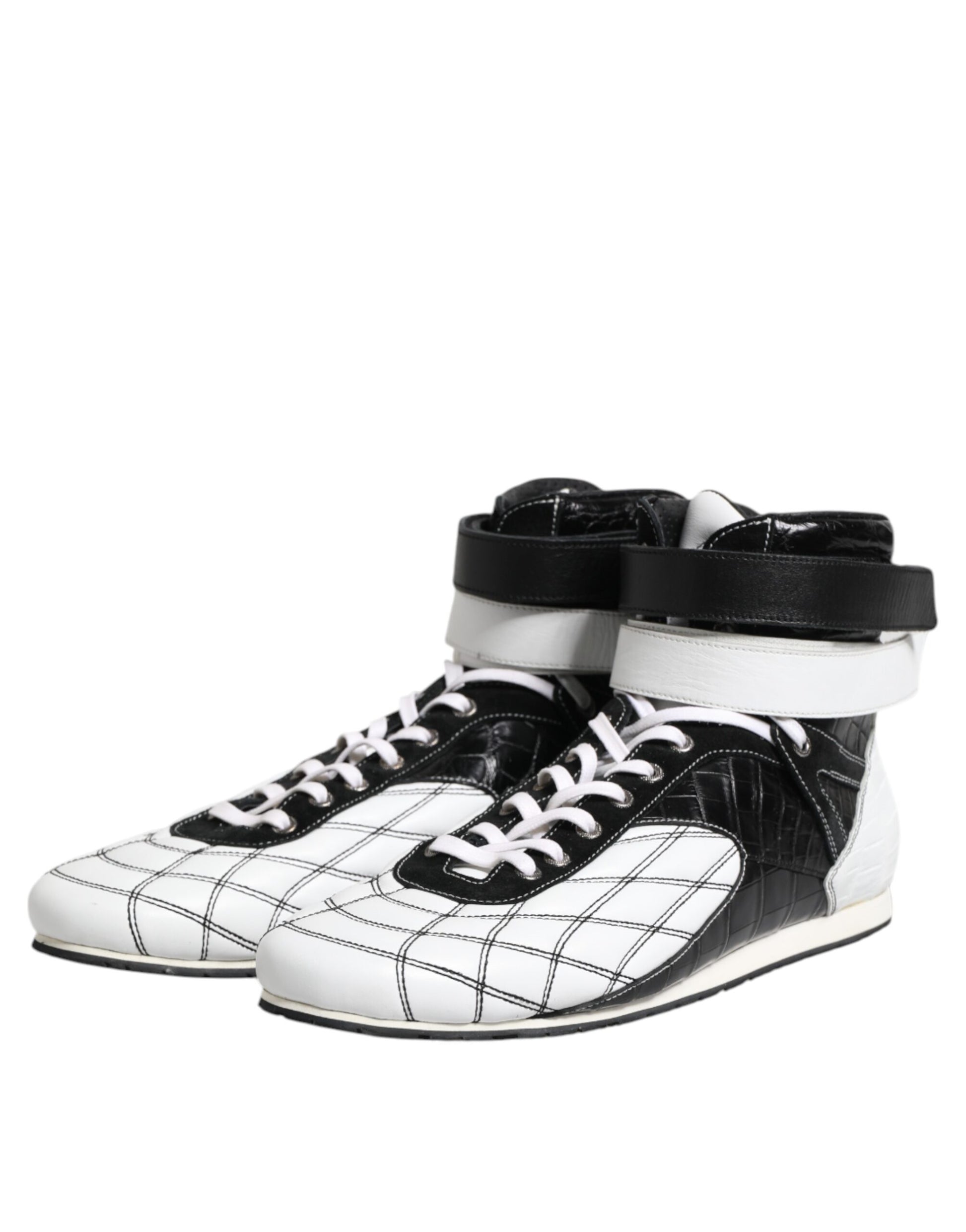 Dolce & Gabbana Black High Tops for Men side view