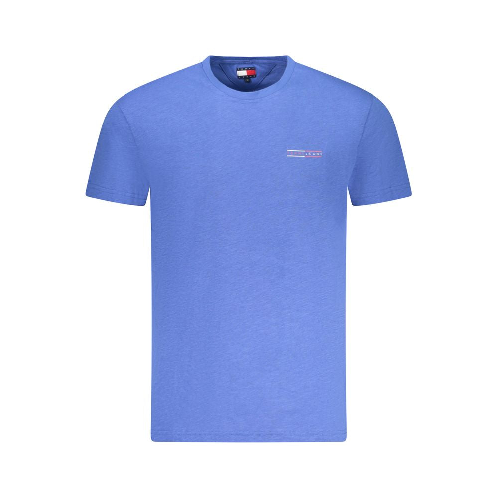 T-shirt en coton bleu Tommy Hilfiger pour homme