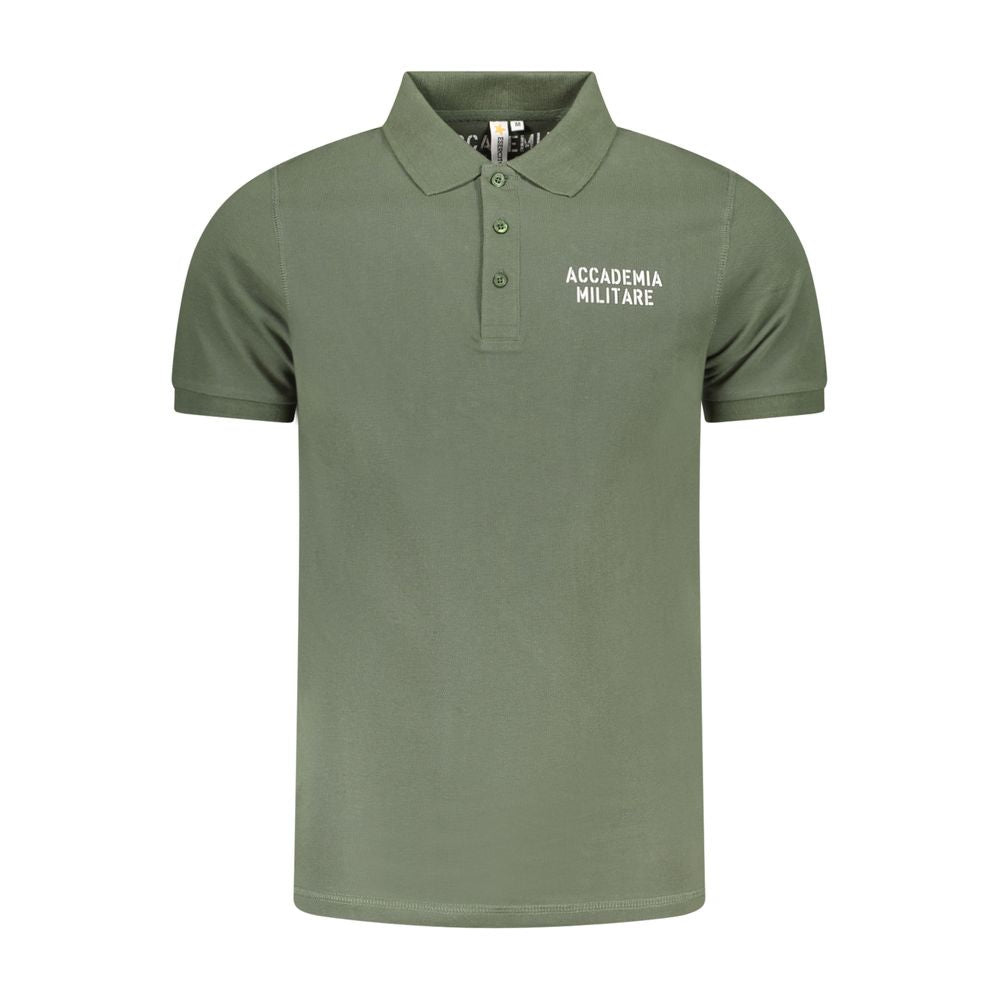Polo homme en coton vert Accademia Militare