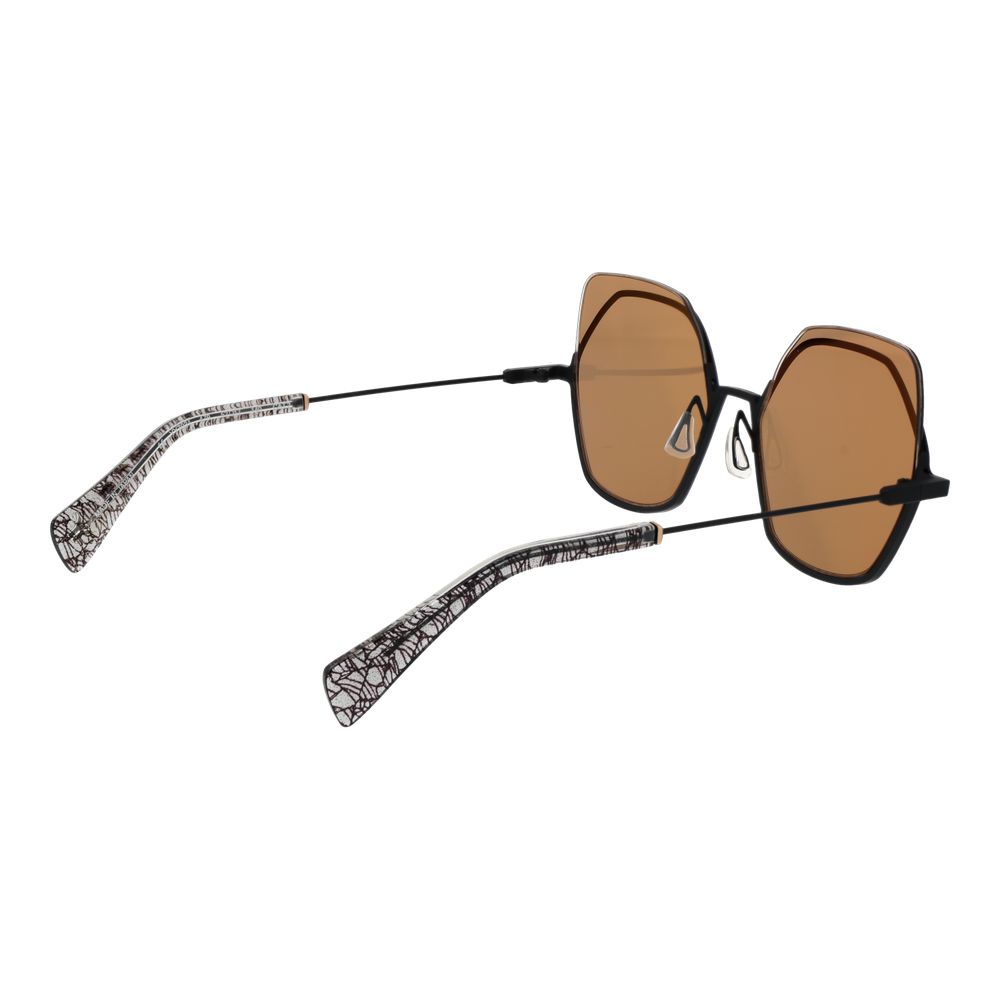 Lunettes de soleil Yohji Yamamoto en acier inoxydable doré