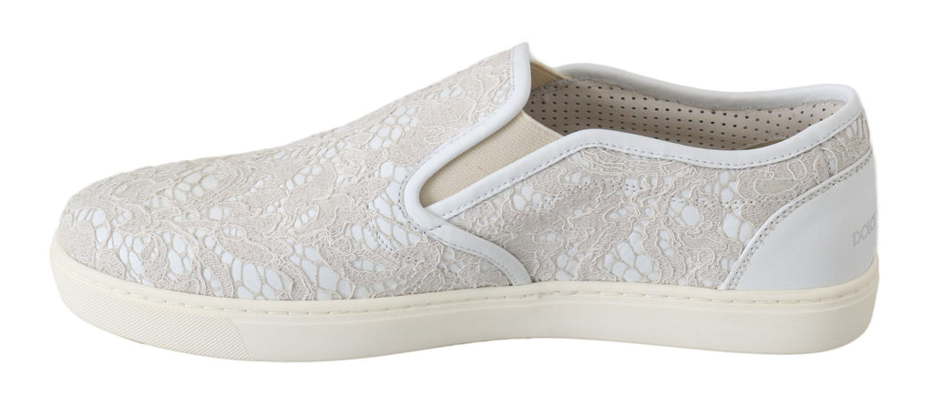 Dolce & Gabbana White Slip On Loafers for Women alternate view