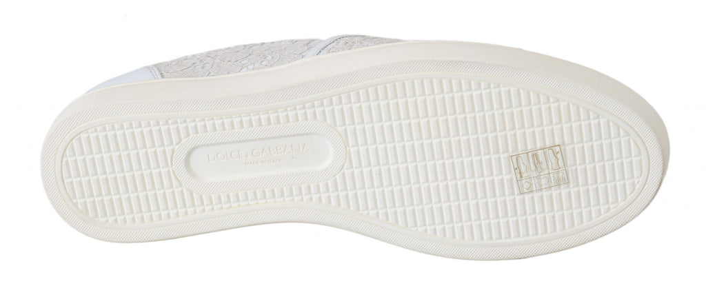 Dolce & Gabbana White Slip On Loafers for Women detail view