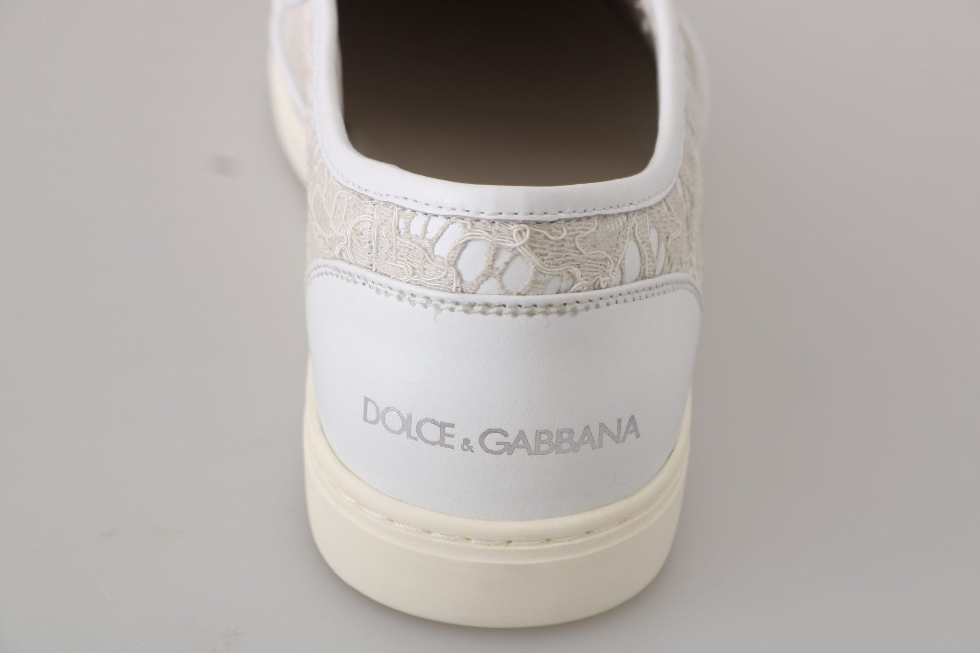 Dolce & Gabbana White Slip On Loafers for Women additional view
