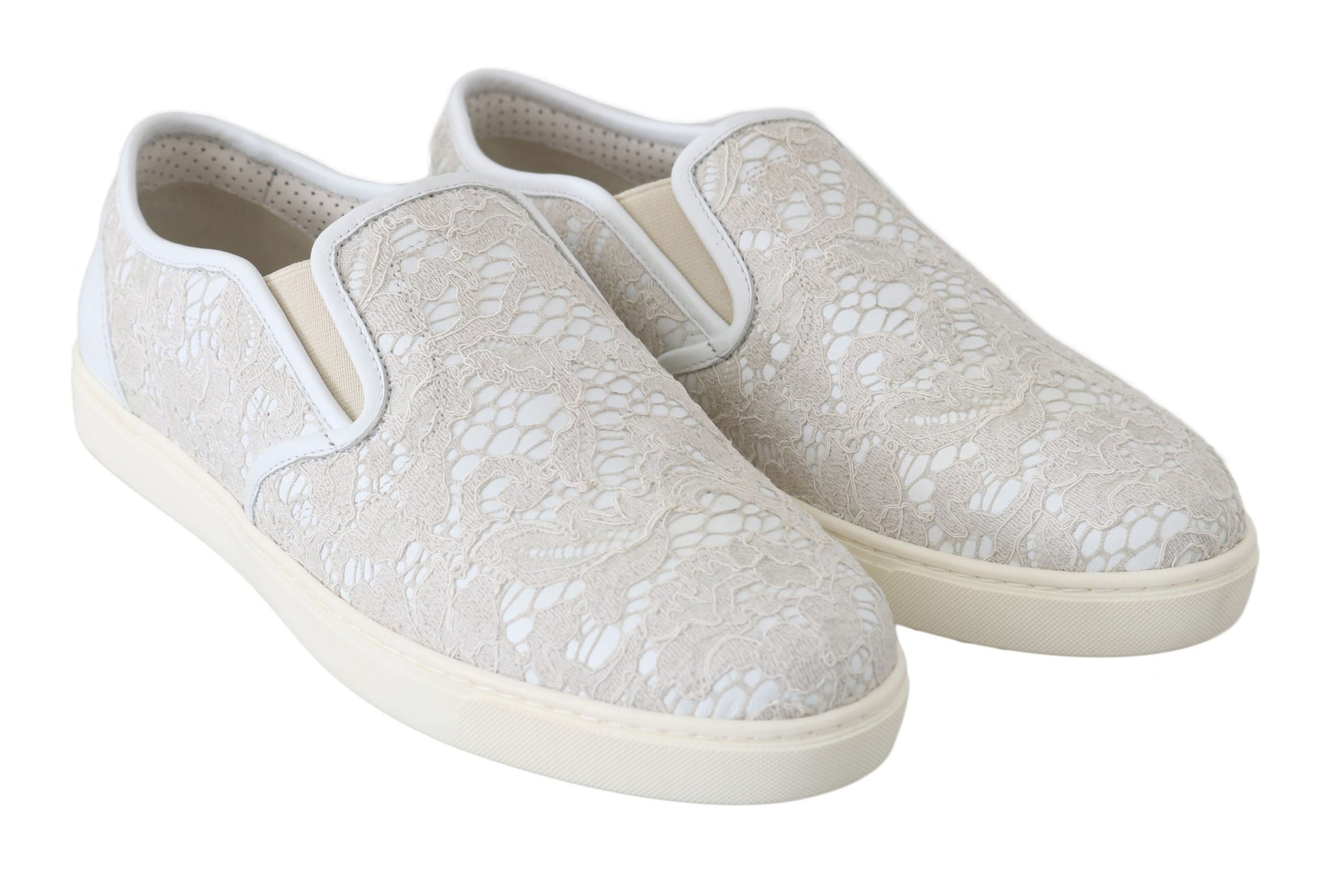 Dolce & Gabbana White Slip On Loafers for Women additional view