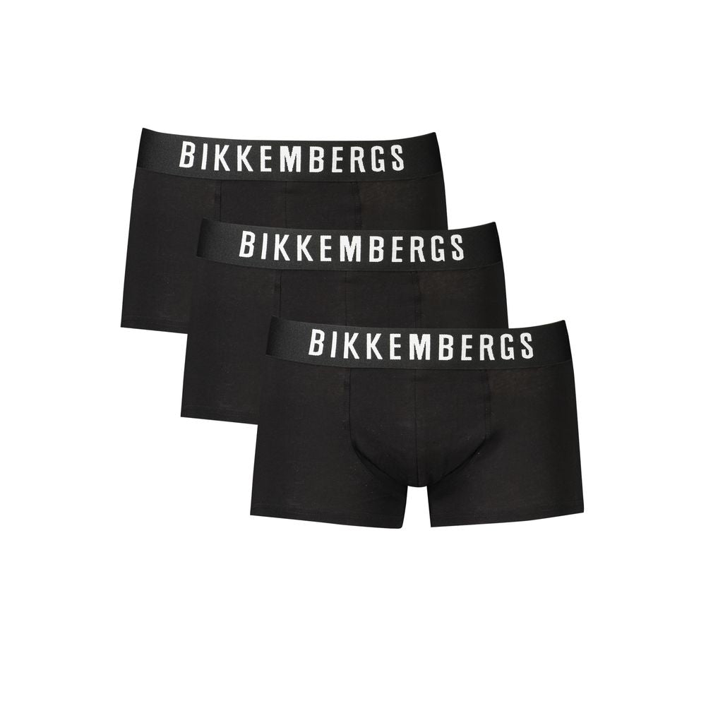 Caleçons Bikkembergs noirs en polyester pour homme