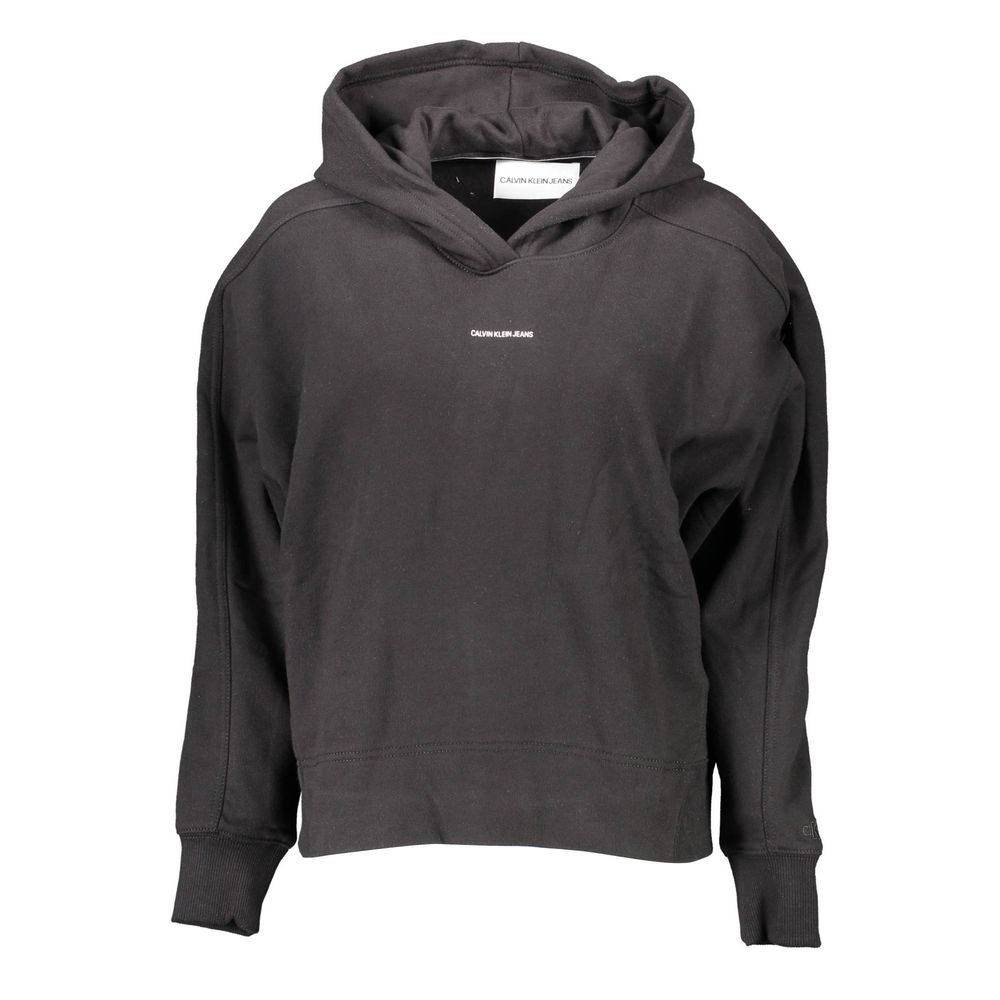 Sweat à capuche en coton noir Calvin Klein pour femme