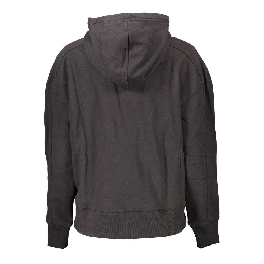 Sweat à capuche en coton noir Calvin Klein pour femme