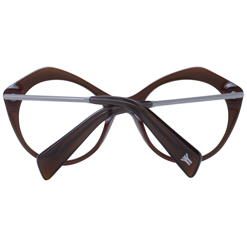 Yohji Yamamoto Brown Glasses Frames Unisex detail view
