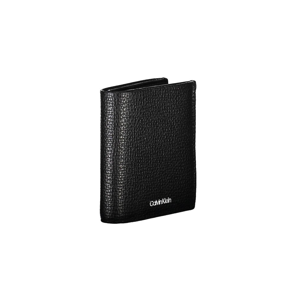 Portefeuille homme en cuir noir Calvin Klein